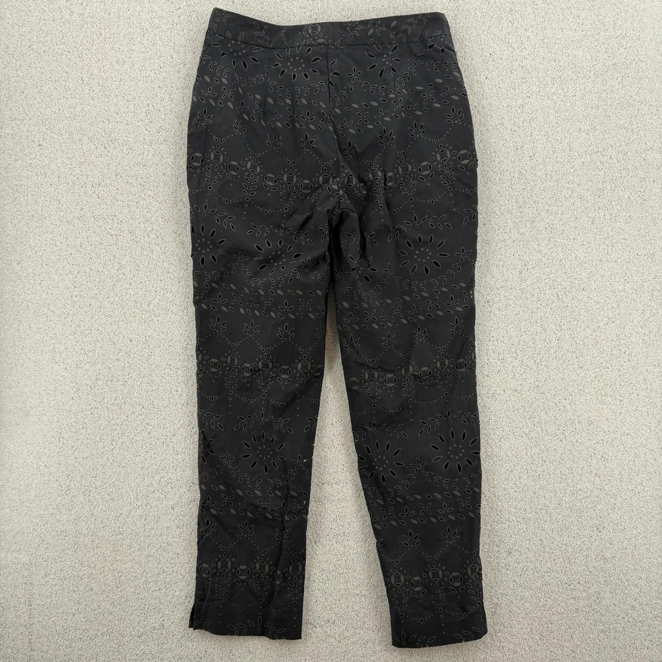 Pantalones A.B.S by Allen Schwartz para mujer 8 negros ojales bordados forrados hechos en EE. UU. Foto 2 de 4