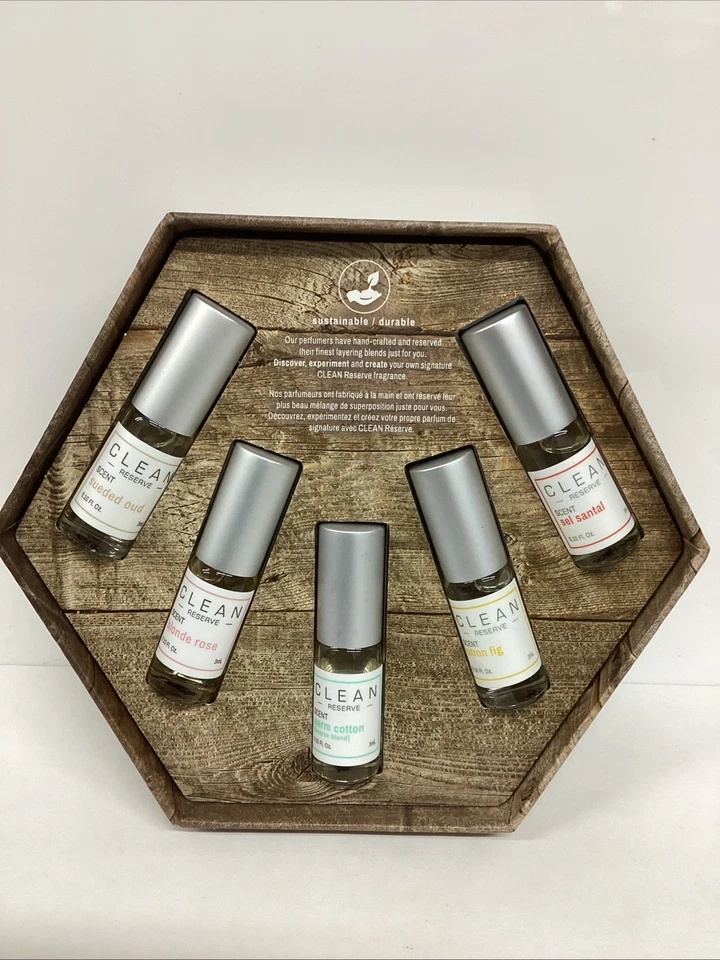 Colección de capas de perfume Clean Reserve 5x0,10 oz ROLLERBALL como en la foto, ¡nuevo! Foto 4 de 4