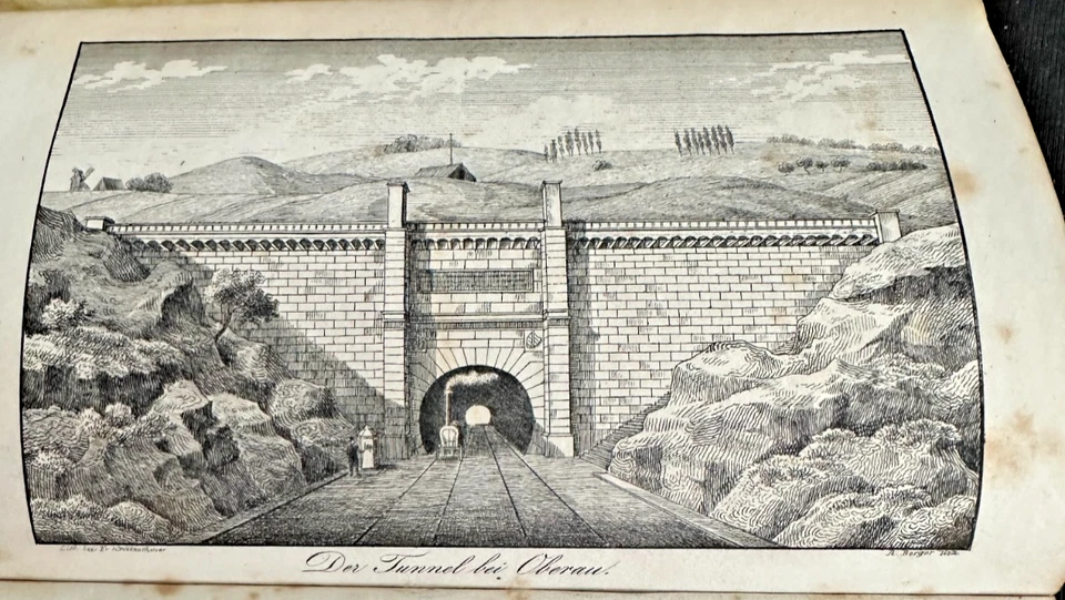 1838 Leipzig–Dresden Eisenbahn Guidebook – Dampfwagen-Reisende, 1st German Rail Foto 2 de 4