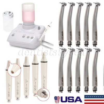 Dental Ultrasonic Scaler 2*Bottles Fit EMS WOODPECKER / High Speed Handpiece STN