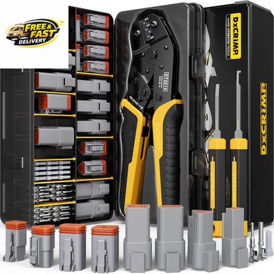 Deutsch DT Series Connector Crimping Tool Kit, 2/3/4/6 Pin Waterproof Automotive