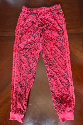 Adidas x Pharrell Williams Athletic Pants Women Md Hot Pink Floral Dear Baes