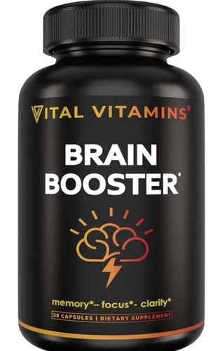 VITAL VITAMINS Brain Supplement Nootropics Booster - Memory & Focus EXP 2027