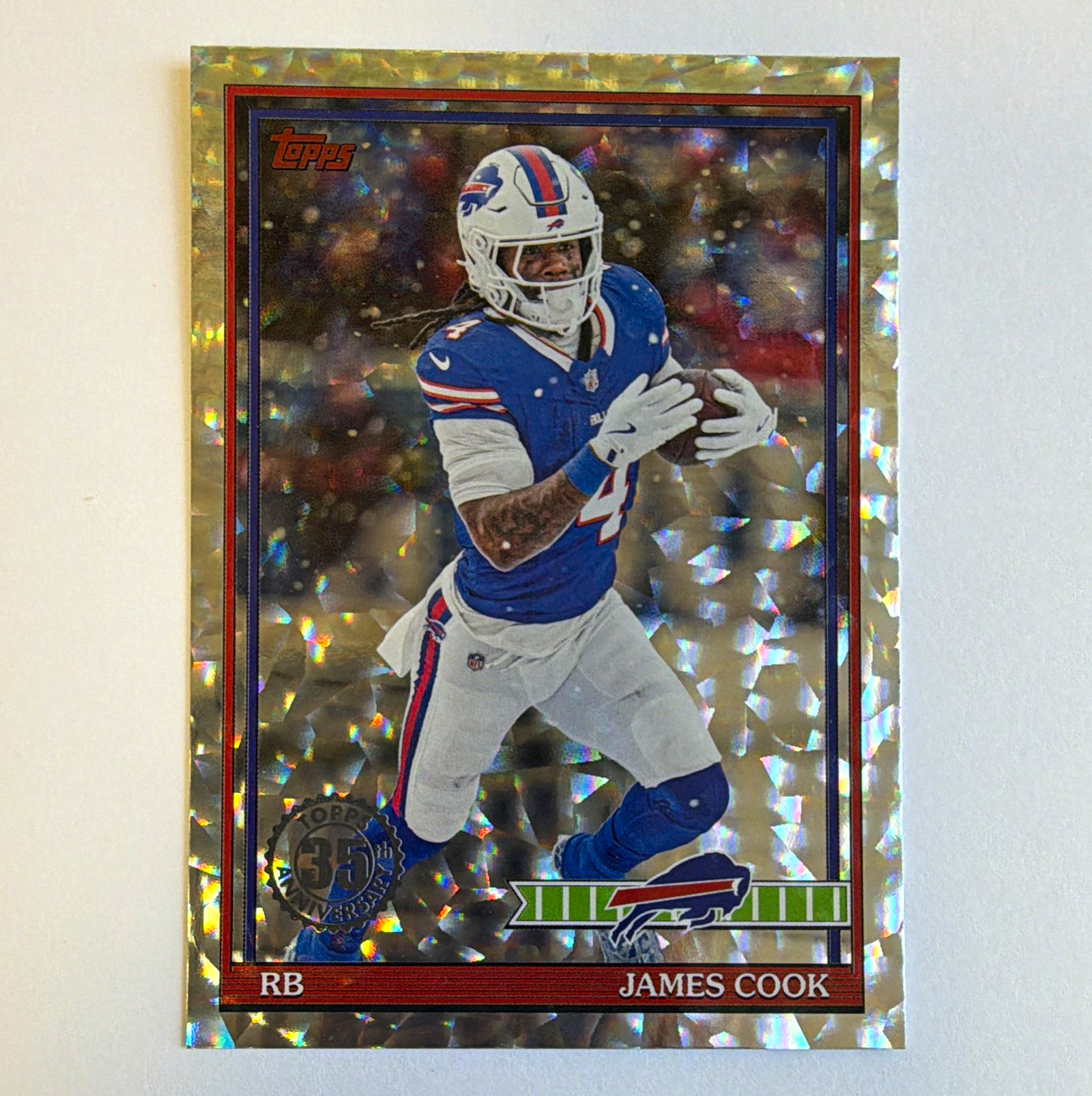 Topps 2026 James Cook Crackle Foil 35th anniversary #29 Buffalo Bills