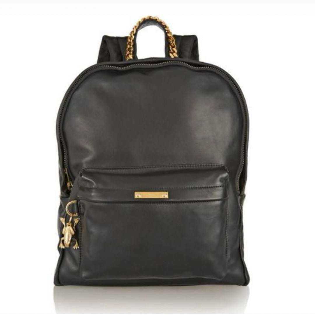Stella McCartney Backpack Leather Black Women's Used From Japan