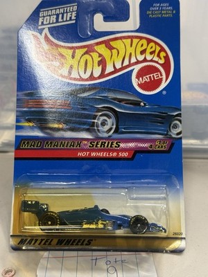 Hot Wheels #017 | Hot Wheels 500 (Blue) | Mad Maniax Series SEE CARD COLOR