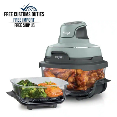 Ninja Crispi 4-in-1 Portable Glass Air Fryer Cooking System 1500 W- New With Box
