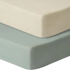 Baby Crib Sheets for Boys Girls 2 Pack Fitted Crib Sheet for Standard Crib an...