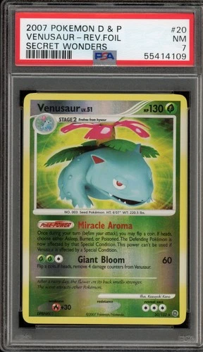 Pokemon Venusaur Secret Wonders Reverse Holo Rare #20 PSA 7