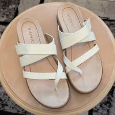 Vionic Womens  Anelle Slide Sandals Cream Col...