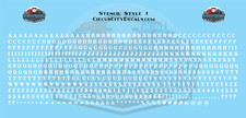 Stencil 1 Alphabet Letters Numbers 1/16" 1/8" 3/16" 1/4" 5/8" Water Slide ...