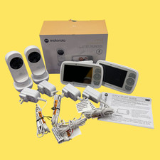 FOR PARTS x2 Motorola VM44 Baby Monitor  Camera 2-Way Audio Sets 4658 z38b4