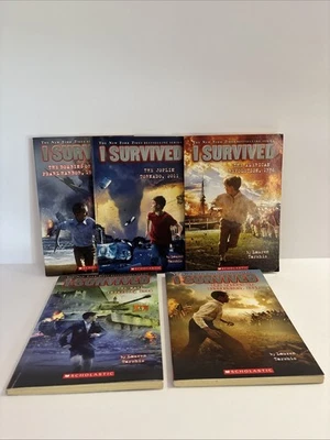 Scholastic I Survived Series Historical History Telling Book Lot Of 5 - Image 1 of 4