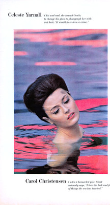 Celeste Yarnall & Sharon Farrell Wet Women Glamour Portraits Vtg Mag