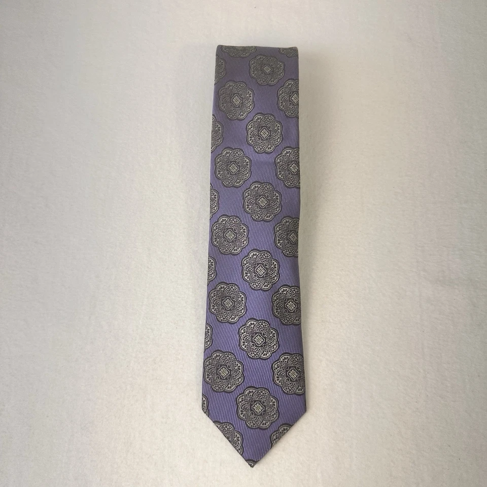 Corbata de Seda Nick Cannon Azul Geométrica Multicolor Oficina Clásica Fiesta Foto 2 de 4