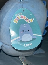 Squishmallows Lune The Lochness Monster 8  Blue Plush KellyToy