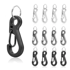 CooBigo 12 Sets Small Carabiner Clip Metal Spring Snap Hooks 1 inch Mini Para...