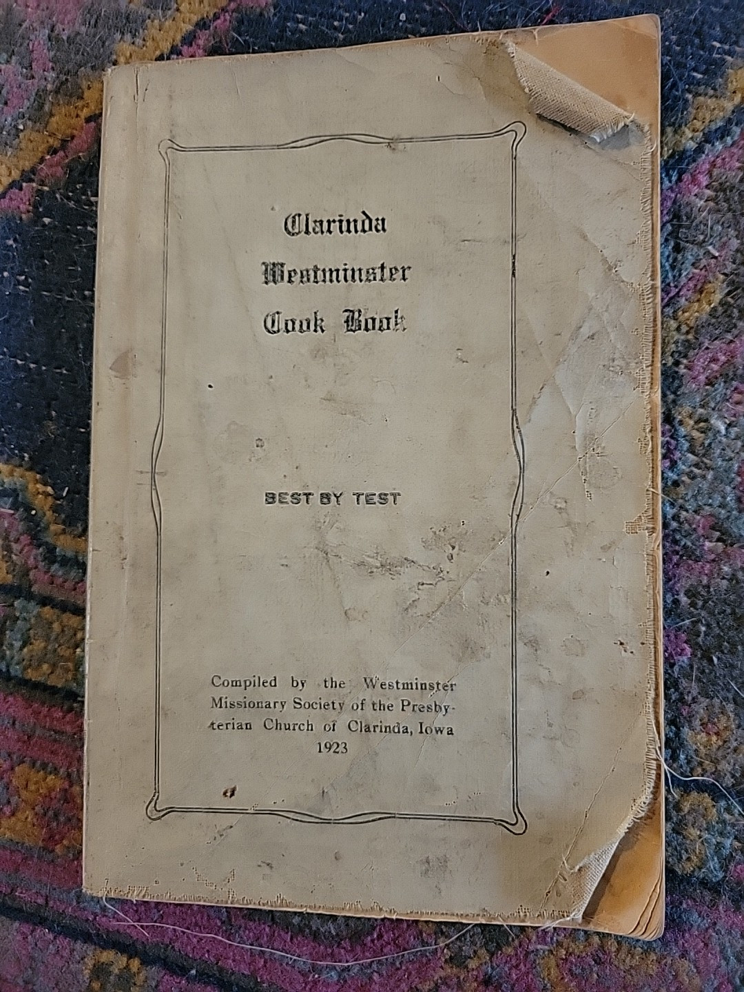 Clarinda, Iowa / Clarinda Westminster Cook Book 1923