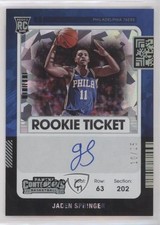2021-22 Panini Contenders Cracked Ice Ticket 10/25 Jaden Springer #128 Auto 0s5s