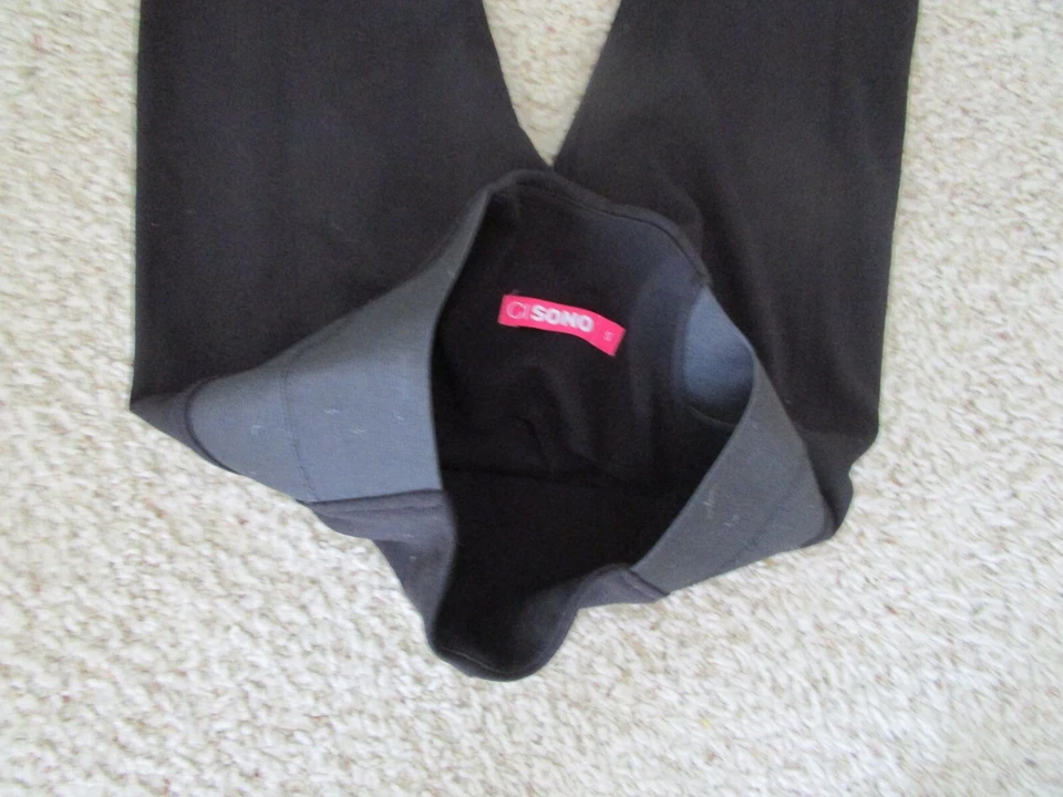 Leggings para mujer CI SONO negros PP250 poliéster rayón mezcla spandex talla S Foto 3 de 4
