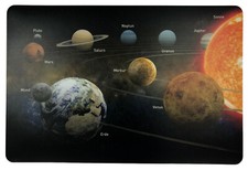 Schreibtischunterlage Sonnensystem Planeten 40 x 60 cm abwischbar Erde 2. Wahl