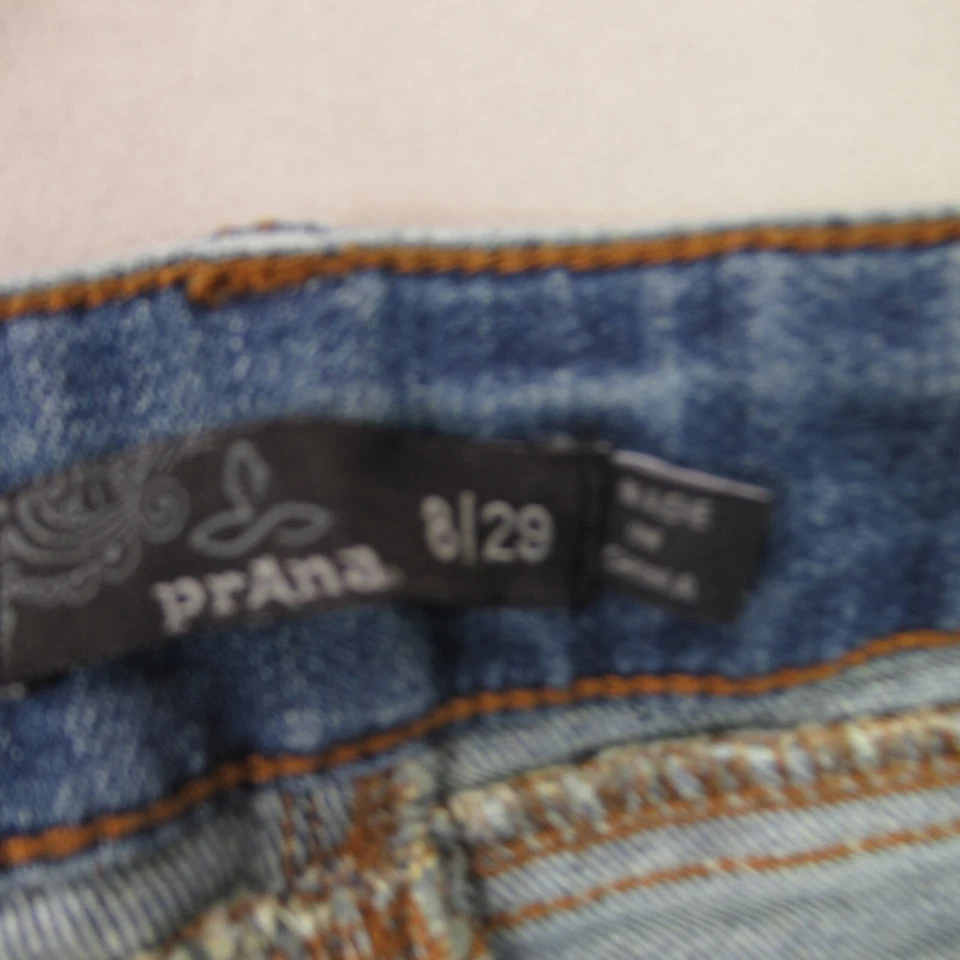 Prana Jeans Womens 16 Regular Denim Pockets Blue Casual Straight Leg - Image 3 of 4