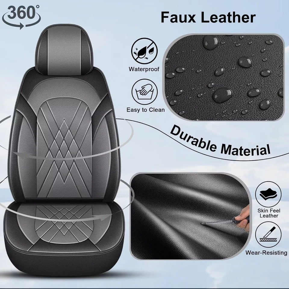 Car Front+Rear Pu Leather Seat Cushion Pad Fit FOR Acura RDX 2013-2024 Set 5-Sit Foto 4 de 4