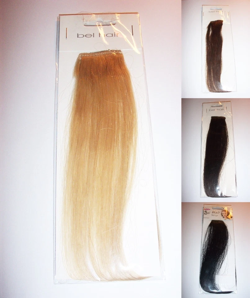SOLIDA - BEL HAIR Echthaar Strähne JAMIE- FARBWAHL Clipkämmchen Clip In Restposten Solida Bel Hair