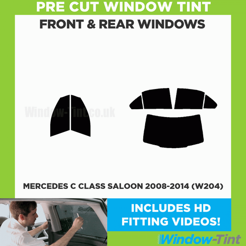 For Mercedes C Class 4-door Saloon 2008-14 (W204) Full Pre Cut Window Tint Kit - Picture 2 of 10