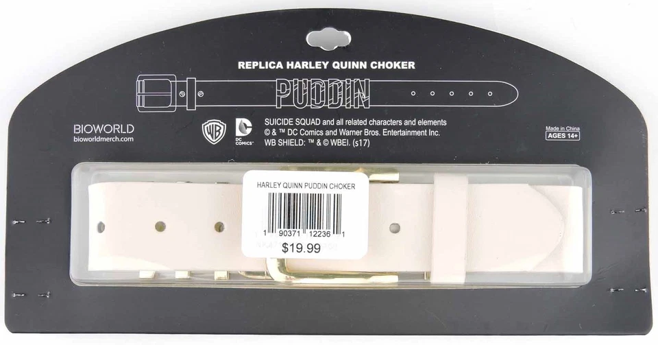 Escuadrón Suicida Puddin Harley Quinn Réplica Gargantilla Bioworld WB Escudo Cosplay NUEVO Foto 2 de 3