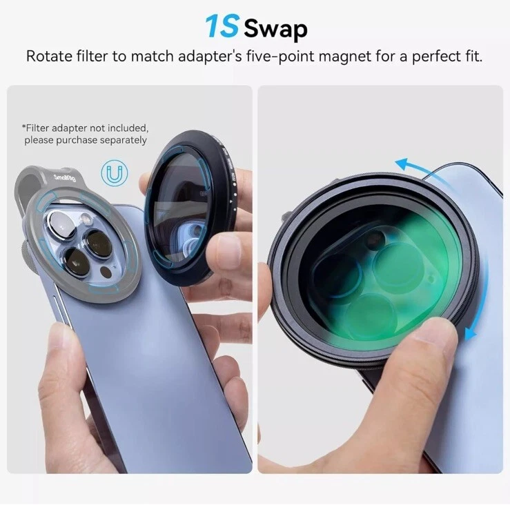 SmallRig MagEase Magnetic VND Filter Kit ND2-ND32 (1-5 Stop) 52mm 4215 - Image 3 of 4