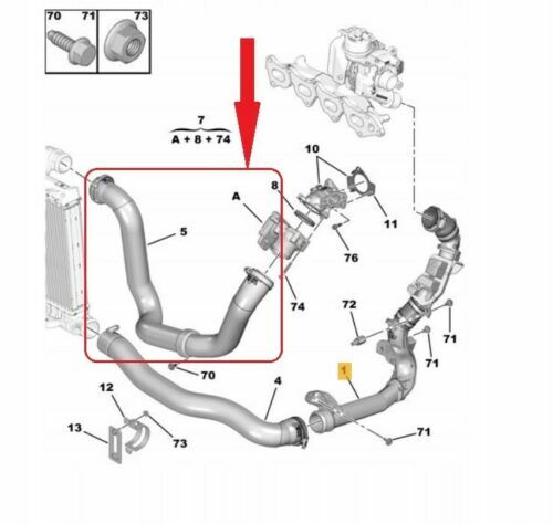 TURBO SCHLAUCH für CITROEN C4 GRAND PICASSO  2.0 HDI LADELUFTSCHLAUCH 9815433880 - Bild 3 von 3
