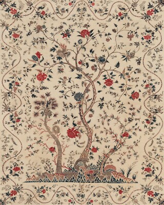 Indian Palempore Textile Pattern Giclee Print on Fine Art Paper