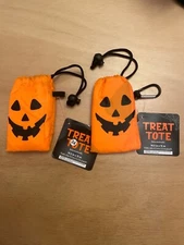 New Bundle of 2 Kids Pumpkin 🎃 Face Halloween 👻 Tote Bags size 14.5”x15”