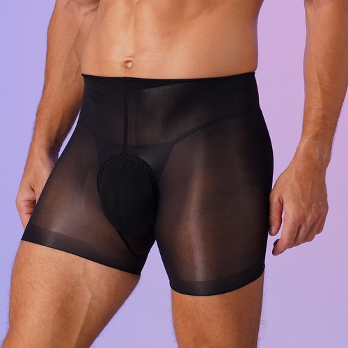 Boxer homme transparent slip nylon sans entrejambe culotte sous vêtement de nuit - Photo 29 sur 123