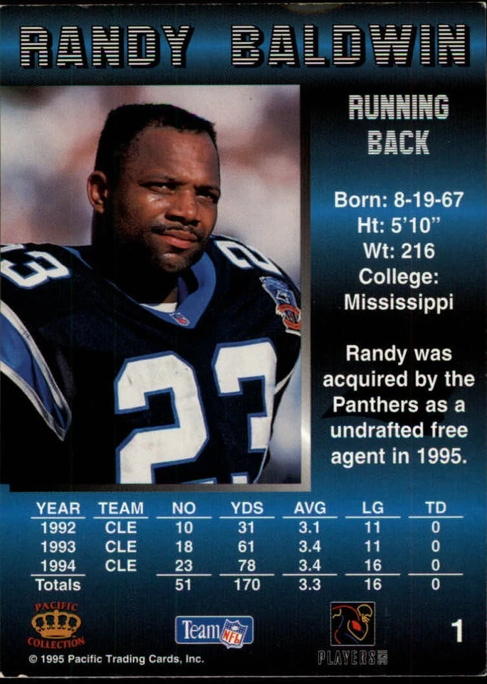 1995 Pacific Football (1-250) Finish set UP TO 60% OFF - Image 2 of 2