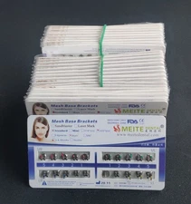100 Packs Dental Orthodontic Metal Brackets Braces Standard Roth MBT Mesh Base
