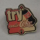 RARE Vintage "TRY VANILLA COKE" Coca-Cola Lapel Pin, Tie Tack,Collar Pin Promo