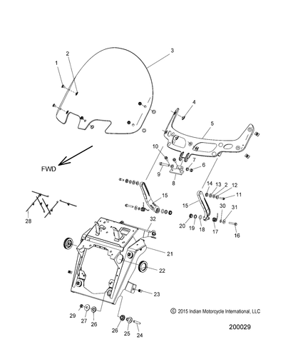 Indian Motorcycle Windshield Clevis, Genuine OEM Part 5138466, Qty 1 - Picture 4 of 4