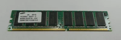 Samsung M368L3223FTN-CCC 256MB PC-3200U DIMM Desktop RAM Module Used - Image 1 of 4