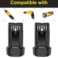 2Pack 2000mAh 8V MAX Replacement Battery Compatible with DE WALT DCB080 DCF680N1