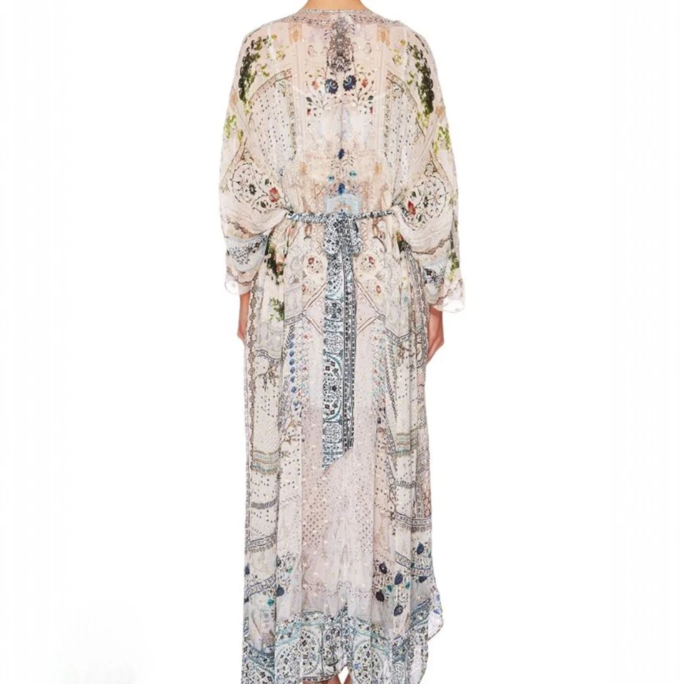 Camilla Breakfast With Silvia Kaftan Size S/M – Silk Printed Resort Dress - Image 4 of 4