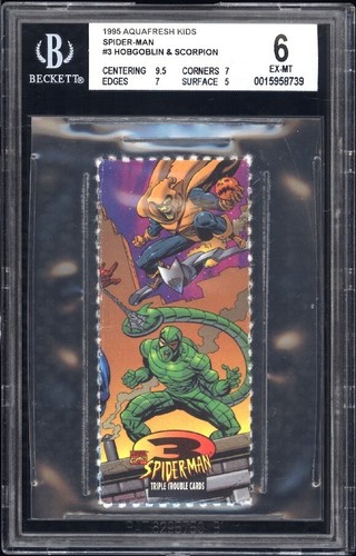 1995 Spider-Man Aquafresh #3 Hobgoblin Scorpion BGS 6 EX-MT Pop 2 Rare Promo