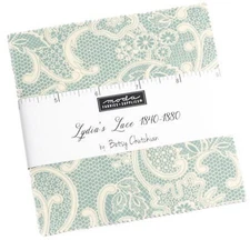 Lydia's Lace Moda Charm Pack 42 100% Cotton 5" Precut Fabric Squares