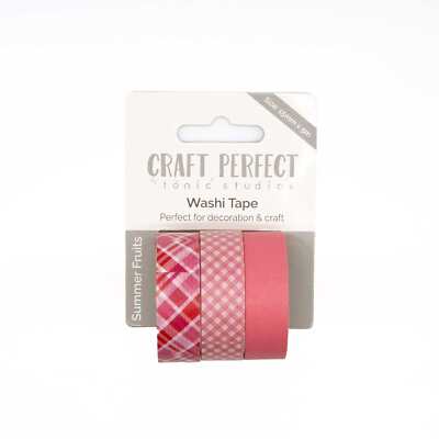 Craft Perfect - Washi Tape - Sommerfrüchte - (15mm/5m) - 3 Rollen - 9316E