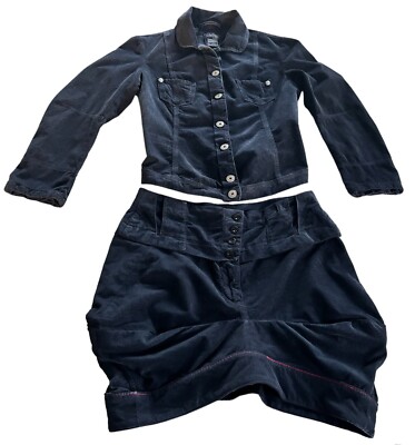 Ensemble Veste Et Jupe Taille Haute Gris Marithé Et François Girbaud - Taille 38