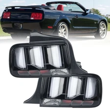 2pcs LED Tail Light Lamp Brake For Ford Mustang 2005-2007 2008 2009 Clear Lens