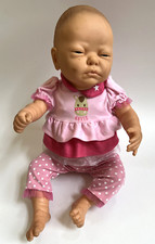 Vintage 1980s Berjusa N.B Newborn. Baby Girl Doll 20", Soft Rubber