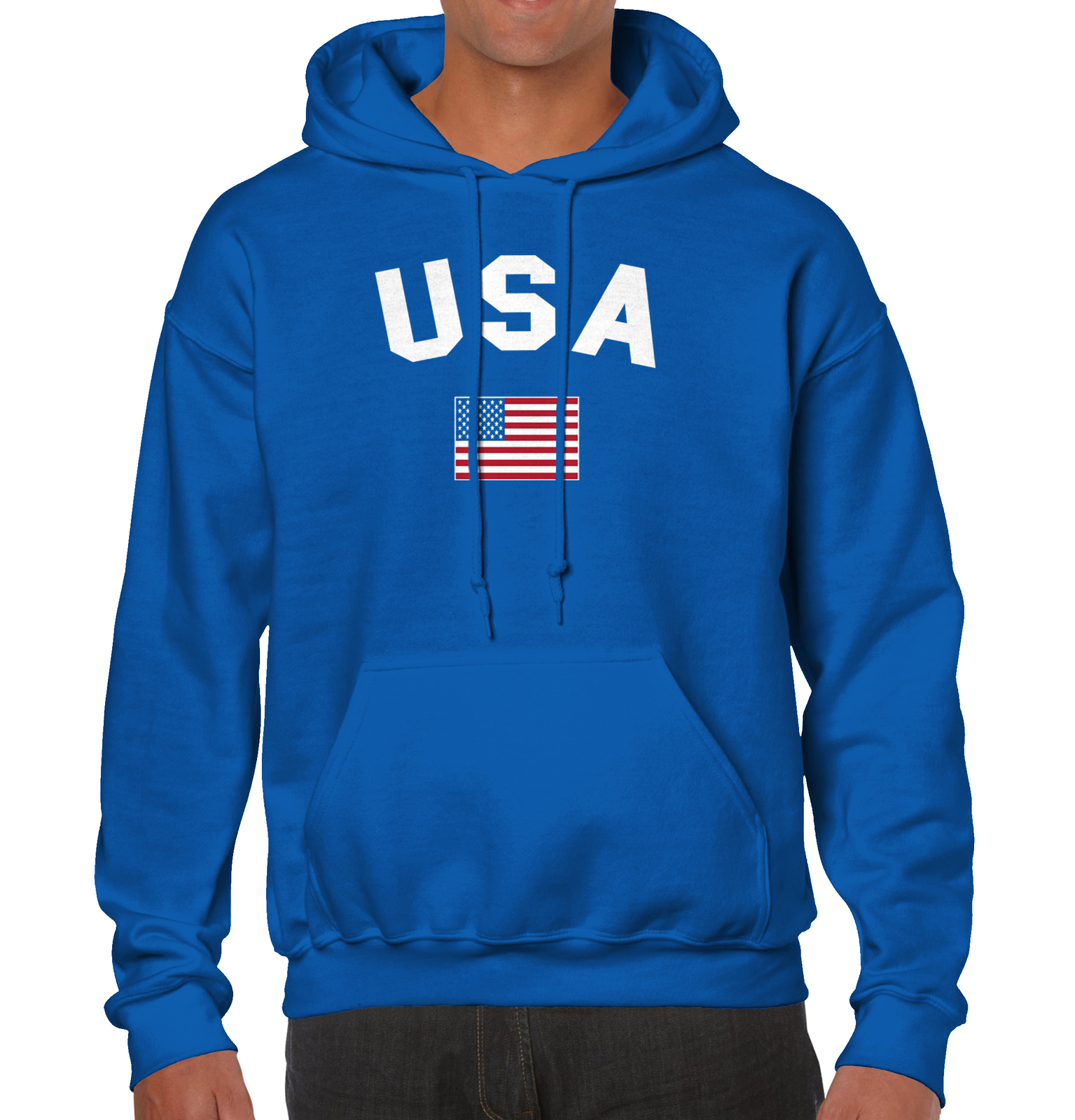 USA Flag United States Soccer Team Fan Gift Hoodie Hooded Sweatshirt