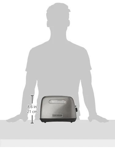 KitchenAid Tostadora 2 Rebanadas Ranuras Extra Anchas Control de Sombra Ajustable Plateada Foto 3 de 4